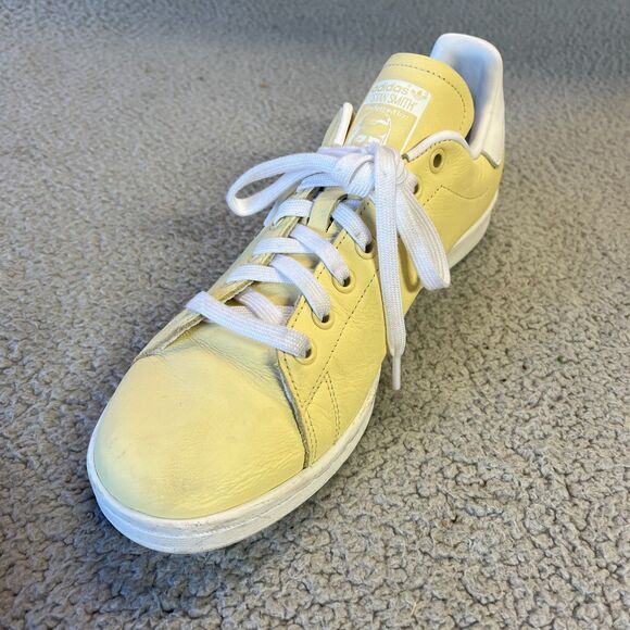 Adidas Stan Smith Originals Leather Sneakers Mens 9 Yellow Shoes BD7438 - Picture 6 of 16